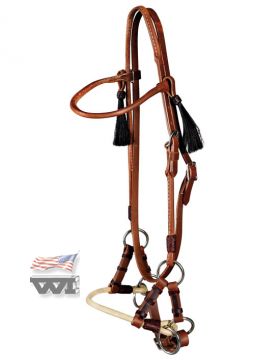 Sidepull Rawhide Nose and Tassels