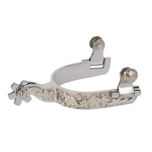 Kannukset Weaver Ladies' Spurs with German Silver Floral Trim