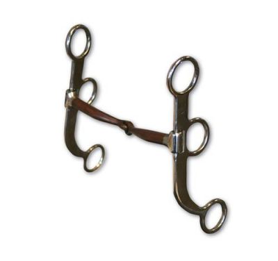 PC Bob Avila Shank Snaffle Bit kankikuolain 12,7 cm