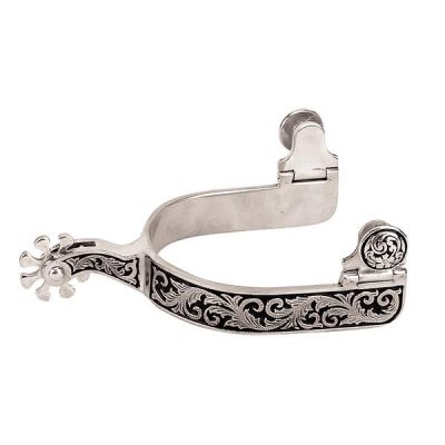 Kannukset Weaver Men's Spur with Engraved Band & Black Background