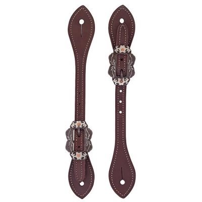 Kannusremmit Weaver Mens Flared Oiled Harness Leather Spur Straps