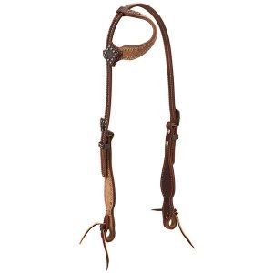 Yhden korvan suitset Weaver Rough Out Oiled Canyon Rose