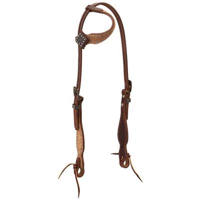 Yhden korvan suitset Weaver Rough Out Oiled Canyon Rose