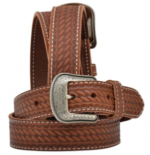 Vyö 3D 1 1/2" Western Classic Brown Basketweave
