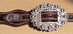 Kahden korvan suitset GVR Copper Peach