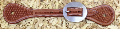 Kannusremmit Cattlemans Spurstraps Basket Tooling