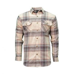 Key Men's Fort Scott Plaid Flannel Shirt flanellipaita, Denim Ivory