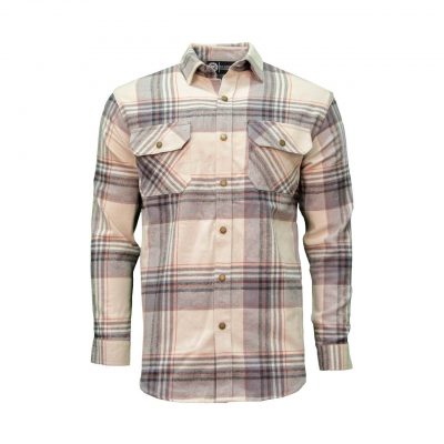 Key Men's Fort Scott Plaid Flannel Shirt flanellipaita, Denim Ivory