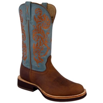 Twisted X Women's Horseman Boot Peanut/Sky Blue