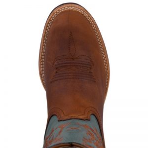 Twisted X Women's Horseman Boot Peanut/Sky Blue