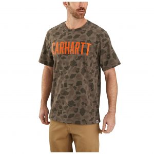 Carhartt Men's Workwear Camo Block Logo T-paita