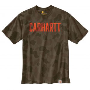 Carhartt Men's Workwear Camo Block Logo T-paita
