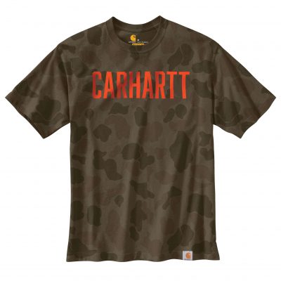 Carhartt Men's Workwear Camo Block Logo T-paita