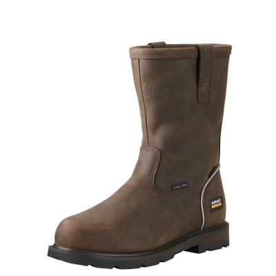 Ariat Men's Groundbreaker Steel Toe Pull-On Waterproof Work Boot