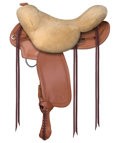 Istuinpehmuste lampaankarvaa Mattes Seat Saver for Western Saddle with cutout