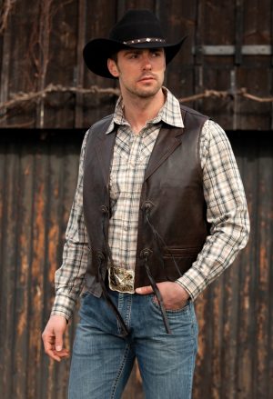 Stars & Stripes nahkaliivi Mens Vest Bonanza