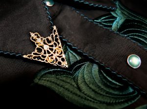 Kauluksen koriste Western Collar Tips gold