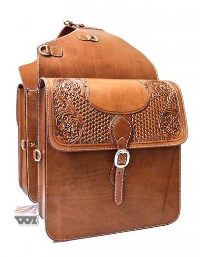 Satulalaukku Tooled Leather Saddle Bag