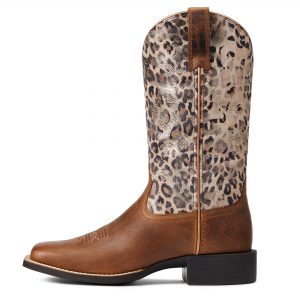 Ariat Women's Round Up WST Pearl Brown Metallic Leopard