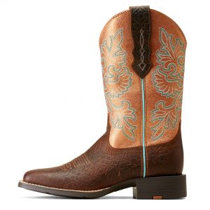 Ariat Women's Round Up Wide Square Toe StretchFit Western Boot