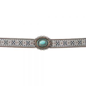 Hattunauha Turquoise Stone Embroidered