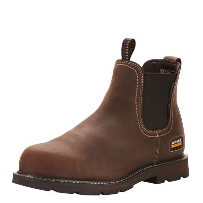 Ariat Men’s Groundbreaker Chelsea Waterproof Steel Toe Work Boot