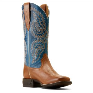 Ariat Women’s Cattle Caite Stretchfit Western Boot, Roasted Peanut