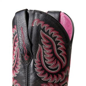 Ariat Women’s Cattle Caite Stretchfit Western Boot, Black Deertan