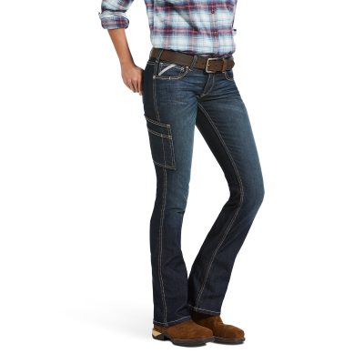Farkut Ariat Women's Rebar DuraStretch Riveter Boot Cut Jean