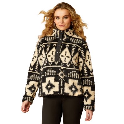Ariat Women's Berber Snap Front Sweatshirt fleece