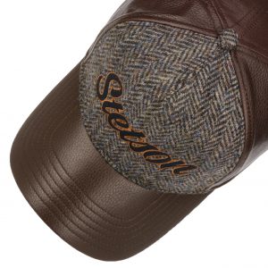 Cap Stetson TC Harris Tweed Leather lippalakki