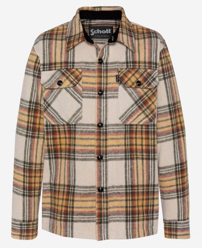 Schott NYC Work plaid overshirt paita