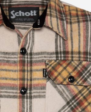 Schott NYC Work plaid overshirt paita