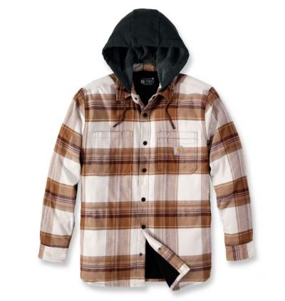 Carhartt Men’s Rugged Flex fleecevuorellinen flanellipaita, ruskea