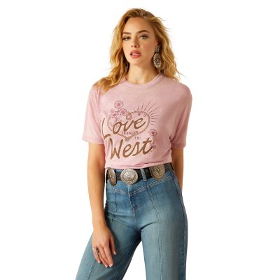 Ariat Women's T-Shirt Love West T-paita