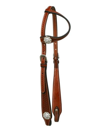Yhden korvan suitset Glitter Conchos
