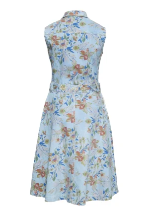 Retromekko Queen Kerosin Denim Workwear Swing Dress Hawaii