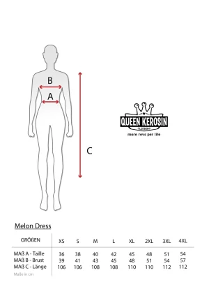 Queen Kerosin Melon Dress size chart